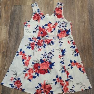K. Jordan Floral Print Sleeveless Stretch Dress Women's Size 2x